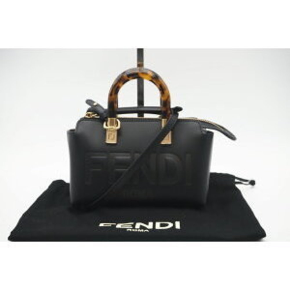 Fendi Bag Way Leather Shoulder Bag Black